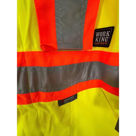 Construction Overall Pant- Men 3XL - NWT-Work King Safety Bib -High Visibility - Picture 5 of 9